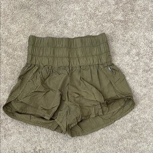 FP Movement by Free People High Waist Green Shorts